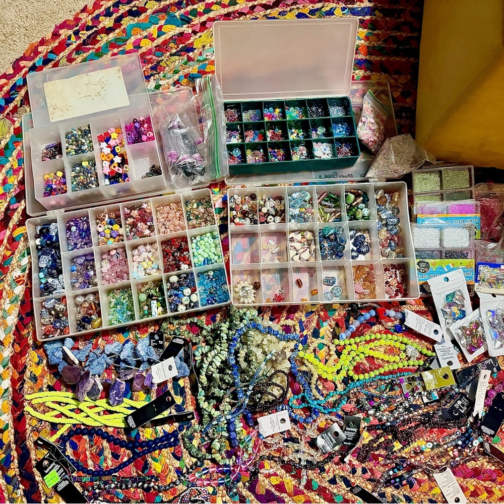 HUGE Colorful glass, crystal and Gemstone Collection